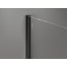 Mexen Kioto-X душ-панел за душ кабина Walk-in 150 x 200 см, прозрачен 10 мм, черен - 800-150-101-70-00-X