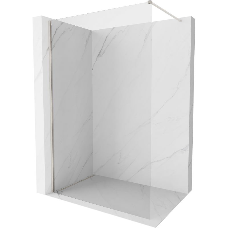 Mexen Kioto-X душ стена Walk-in 110 x 200 см, прозрачен 10 мм, матиран никел - 800-110-101-97-00-X