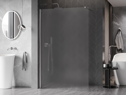 Mexen Kioto-X Стенна преграда за душ Walk-in 120 x 200 cm, матирано 10 мм, хром - 800-120-101-01-30-X