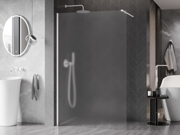 Mexen Kioto-X стена за душ Walk-in 120 x 200 см, мразовито 10 мм, бяла - 800-120-101-20-30-X