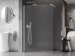 Mexen Kioto-X Стена за душ Walk-in 130 x 200 cm, матирана 10 mm, бяла - 800-130-101-20-30-X