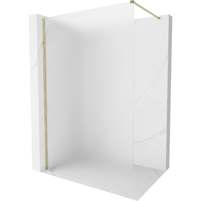 Mexen Kioto-X стена за душ Walk-in 120 x 200 см, матирано 10 мм, златно - 800-120-101-50-30-X