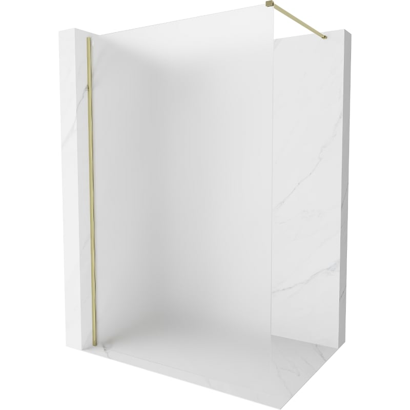 Mexen Kioto-X параван за душ Walk-in 140 x 200 см, матиран 10 мм, златист - 800-140-101-50-30-X
