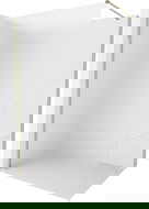 Mexen Kioto-X душ стена Walk-in 140 x 200 cm, матирано 10 mm, злато - 800-140-101-50-30-X