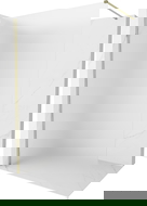 Mexen Kioto-X стъклена душ стена Walk-in 160 x 200 cm, матирано 10 mm, златно - 800-160-101-50-30-X