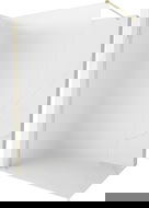 Mexen Kioto-X стена за душ Walk-in 100 x 200 cm, скреж 10 mm, злато четкано - 800-100-101-55-30-X