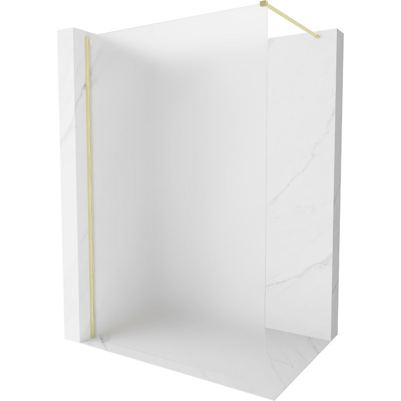 Mexen Kioto-X душ параван Walk-in 120 x 200 cm, матиран 10 mm, златна четка - 800-120-101-55-30-X
