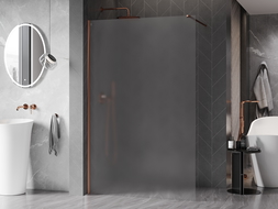 Mexen Kioto-X душ параван Walk-in 100 x 200 см, матирано 10 мм, розово злато - 800-100-101-60-30-X