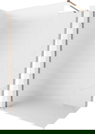 Mexen Kioto-X стена на душ Walk-in 130 x 200 cm, матирано 10 mm, розово злато - 800-130-101-60-30-X