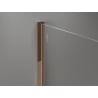 Mexen Kioto-X параван за душ Walk-in 130 x 200 см, матирано 10 мм, розово злато - 800-130-101-60-30-X
