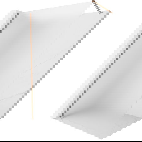 Mexen Kioto-X душ параван Walk-in 140 x 200 cm, матиран 10 mm, розово злато - 800-140-101-60-30-X