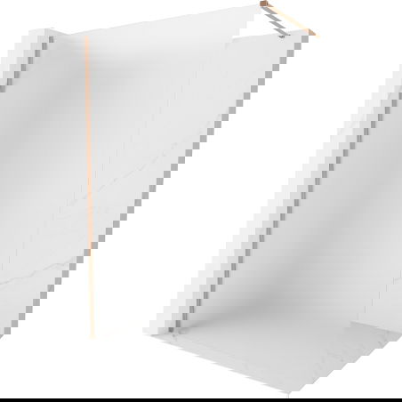 Mexen Kioto-X стена за душ тип Walk-in 130 x 200 cm, матиран 10 mm, матирана мед - 800-130-101-65-30-X