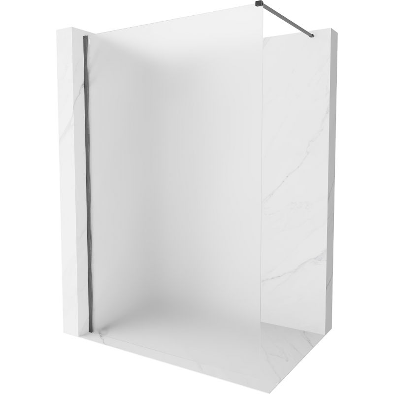 Mexen Kioto-X стена за душ Walk-in 120 x 200 см, матирано 10 мм, четкано сиво - 800-120-101-66-30-X
