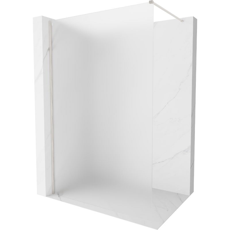 Mexen Kioto-X Стенна душ кабина Walk-in 120 x 200 см, матиран 10 мм, полиран никел - 800-120-101-97-30-X