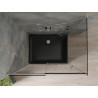 Mexen Omega плъзгаща се душ кабина 120 x 90 cm, графит, хром + тава Flat, черна