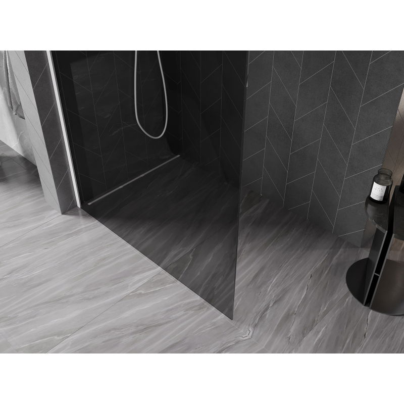 Mexen Kioto-X стена за душ Walk-in 60 x 200 cm, графит 10 mm, бяла - 800-060-101-20-40-X
