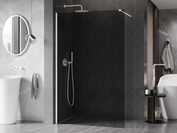 Mexen Kioto-X душ кабина Walk-in 70 x 200 см, графит 10 мм, бяла - 800-070-101-20-40-X