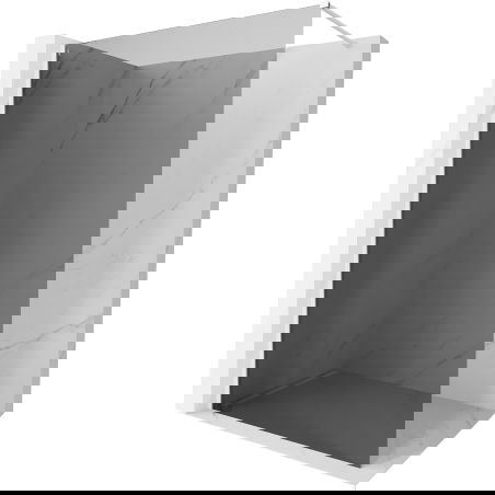 Mexen Kioto-X стационарна душ стена Walk-in 140 x 200 cm, графит 10 mm, бяла - 800-140-101-20-40-X