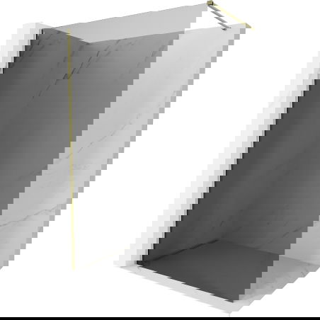 Mexen Kioto-X душ кабина Walk-in 120 x 200 cm, графит 10 mm, злато - 800-120-101-50-40-X