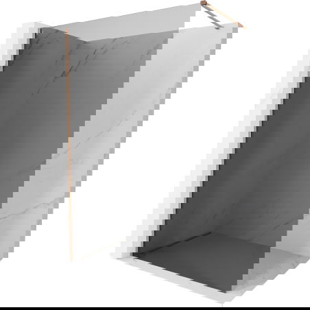 Mexen Kioto-X стена за душ Walk-in 50 x 200 cm, графит 10 mm, четкана мед - 800-050-101-65-40-X
