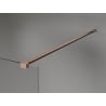 Mexen Kioto-X стена за душ Walk-in 50 x 200 cm, графит 10 mm, четкана мед - 800-050-101-65-40-X