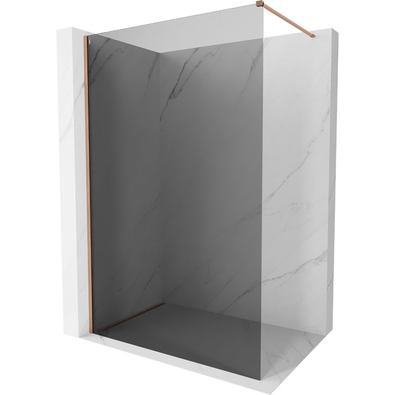 Mexen Kioto-X преграда за душ Walk-in 100 x 200 см, графит 10 мм, четкана мед - 800-100-101-65-40-X