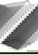 Mexen Kioto-X душ преграда Walk-in 150 x 200 cm, графит 10 mm, четкана мед - 800-150-101-65-40-X