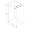 Mexen Kioto-X душ преграда Walk-in 60 x 200 см, графит 10 mm, четка сива гънка