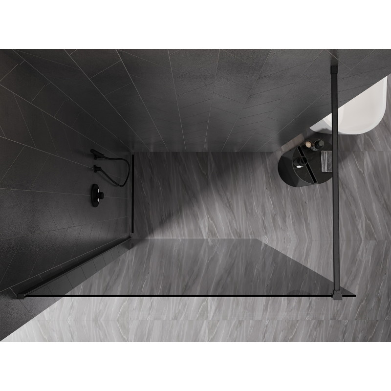 Mexen Kioto-X душ преграда Walk-in 60 x 200 см, графит 10 mm, четка сива гънка