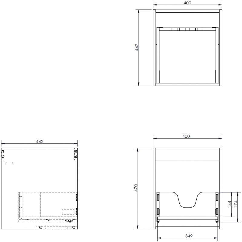 Mexen Box-A корпус шкаф под умивалник 40 см, 1 чекмедже, дъб - 91AX0-0400-470-1-81