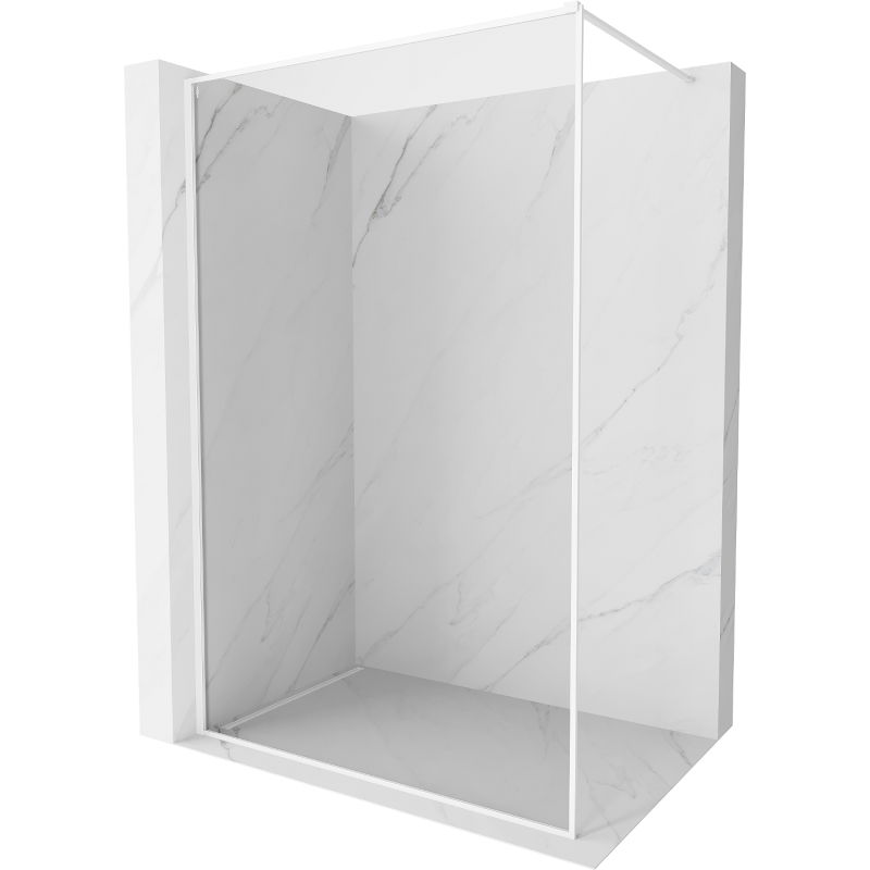 Mexen Kioto-XF душ стена Walk-in с рамка 80 x 202 см, прозрачна 10 мм, бяла - 800-080-104-20-00-X