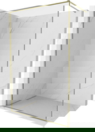 Mexen Kioto-XF душ кабина Walk-in с рамка 160 x 202 см, прозрачно 10 мм, златно - 800-160-104-50-00-X