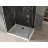 Mexen Omega плъзгаща се душ кабина 110 x 90 см, графит, хром + поддушово корито Flat, бял - 825-110-090-01-40-4010