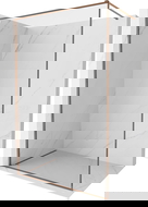 Mexen Kioto-XF преграда за душ Walk-in с рамка 130 x 202 см, прозрачна 10 мм, розово злато - 800-130-104-60-00-X