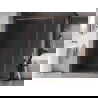 Mexen Kioto-XF Душ стена Walk-in с рамка 90 x 202 cm, прозрачен 10 mm, матиран месинг - 800-090-104-65-00-X