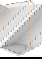 Mexen Kioto-XF преграда за душ Walk-in с рамка 120 x 202 см, прозрачна 10 мм, матирана мед - 800-120-104-65-00-X