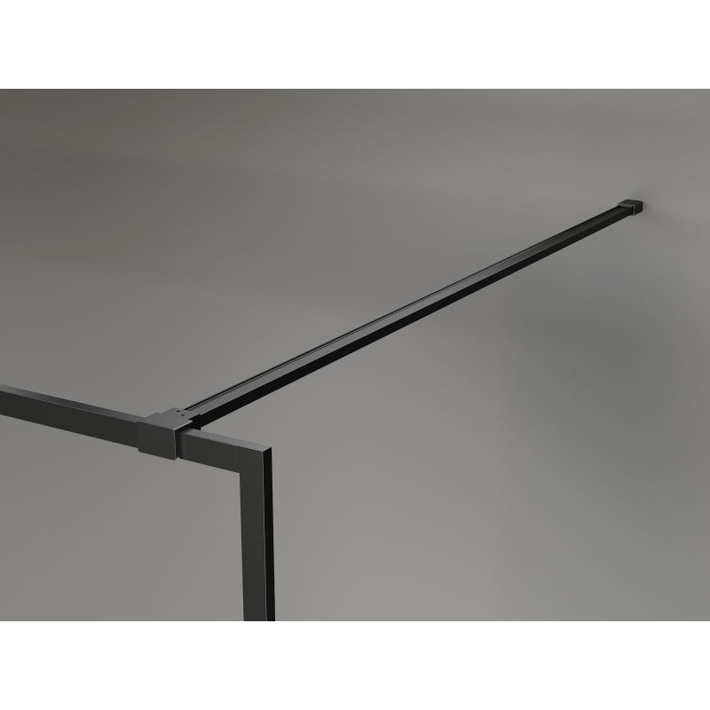 Mexen Kioto-XF душ кабина Walk-in с рамка 140 x 202 cm, прозрачна 10 mm, черна - 800-140-104-70-00-X