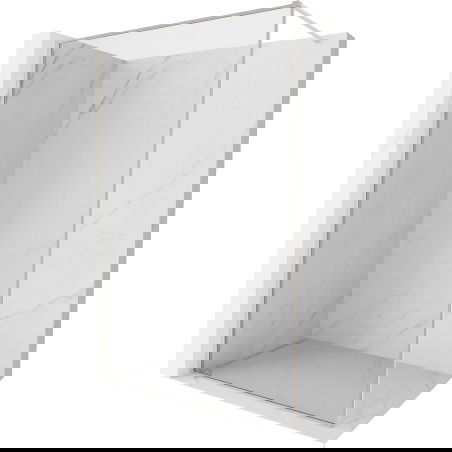 Mexen Kioto-XF Душ стена Walk-in с рамка 140 x 202 cm, прозрачен 10 mm, матиран никел - 800-140-104-97-00-X