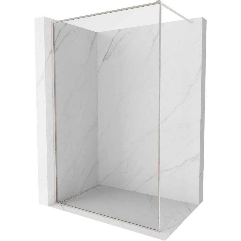 Mexen Kioto-XF душ стена Walk-in с рамка 150 x 202 см, прозрачна 10 мм, матиран никел - 800-150-104-97-00-X