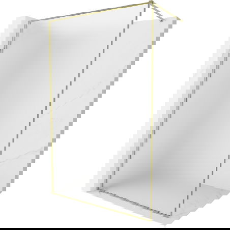 Mexen Kioto-XF стена за душ Walk-in с рамка 80 x 202 cm, матирано 10 mm, злато - 800-080-104-50-30-X