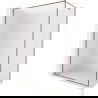 Mexen Kioto-XF душ-на стена Walk-in с рамка 70 x 202 cm, матирано 10 mm, розово злато - 800-070-104-60-30-X