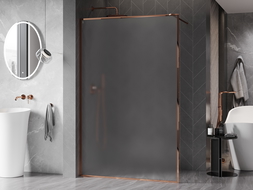Mexen Kioto-XF душ кабина Walk-in с рамка 100 x 202 см, матирано 10 мм, розово злато - 800-100-104-60-30-X