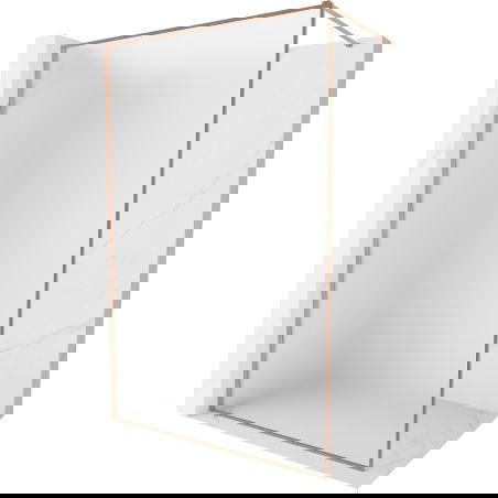 Mexen Kioto-XF Душ-панел стена Walk-in с рамка 60 x 202 см, мат 10 мм, четкана мед - 800-060-104-65-30-X
