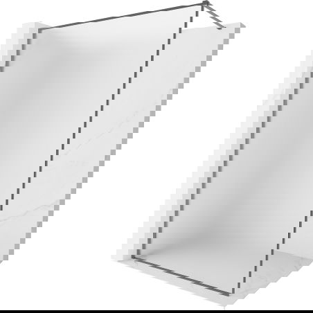 Mexen Kioto-XF стена за душ Walk-in с рамка 80 x 202 cm, скреж 10 mm, gun metal - 800-080-104-95-30-X