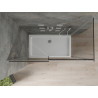 Mexen Omega плъзгаща се душ кабина 130 x 70 см, графит, хром + корито Flat, бяло