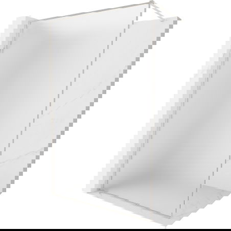 Mexen Kioto-XF стена за душ Walk-in с рамка 100 x 202 cm, матирано 10 мм, четкан никел - 800-100-104-97-30-X