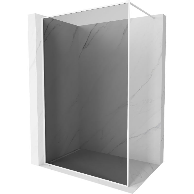 Mexen Kioto-XF душ параван Walk-in с рамка 50 x 202 см, графит 10 мм, бяло - 800-050-104-20-40-X