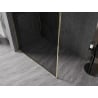 Mexen Kioto-XF плъзгаща се душ кабина Walk-in с рамка 60 x 202 см, графит 10 мм, златна - 800-060-104-50-40-X
