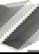 Mexen Kioto-XF душ параван Walk-in с рамка 50 x 202 cm, графит 10 mm, злато четкано - 800-050-104-55-40-X