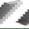 Mexen Kioto-XF душ кабина Walk-in с рамка 50 x 202 cm, графит 10 mm, розово злато - 800-050-104-60-40-X